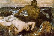 Arnold Bocklin Triton and Nereid oil painting reproduction